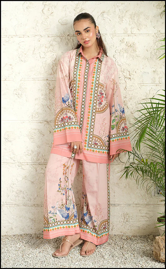 Blush Garden Pastel Pink Printed Co-ord Set